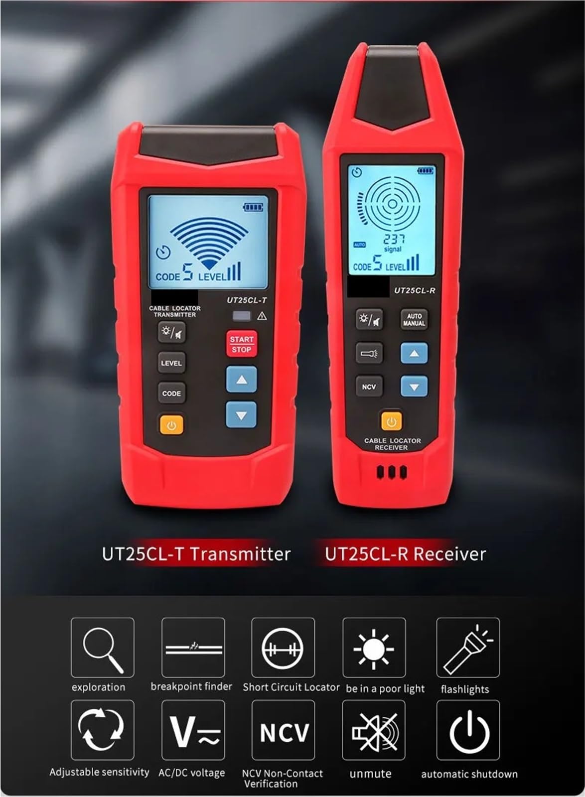 Localizzatore di Cavi, Localizzatore di cavi portatile NCV Test elettrico senza contatto Rilevatore sicurezza elettrica Traccia percorsi sotterranei
