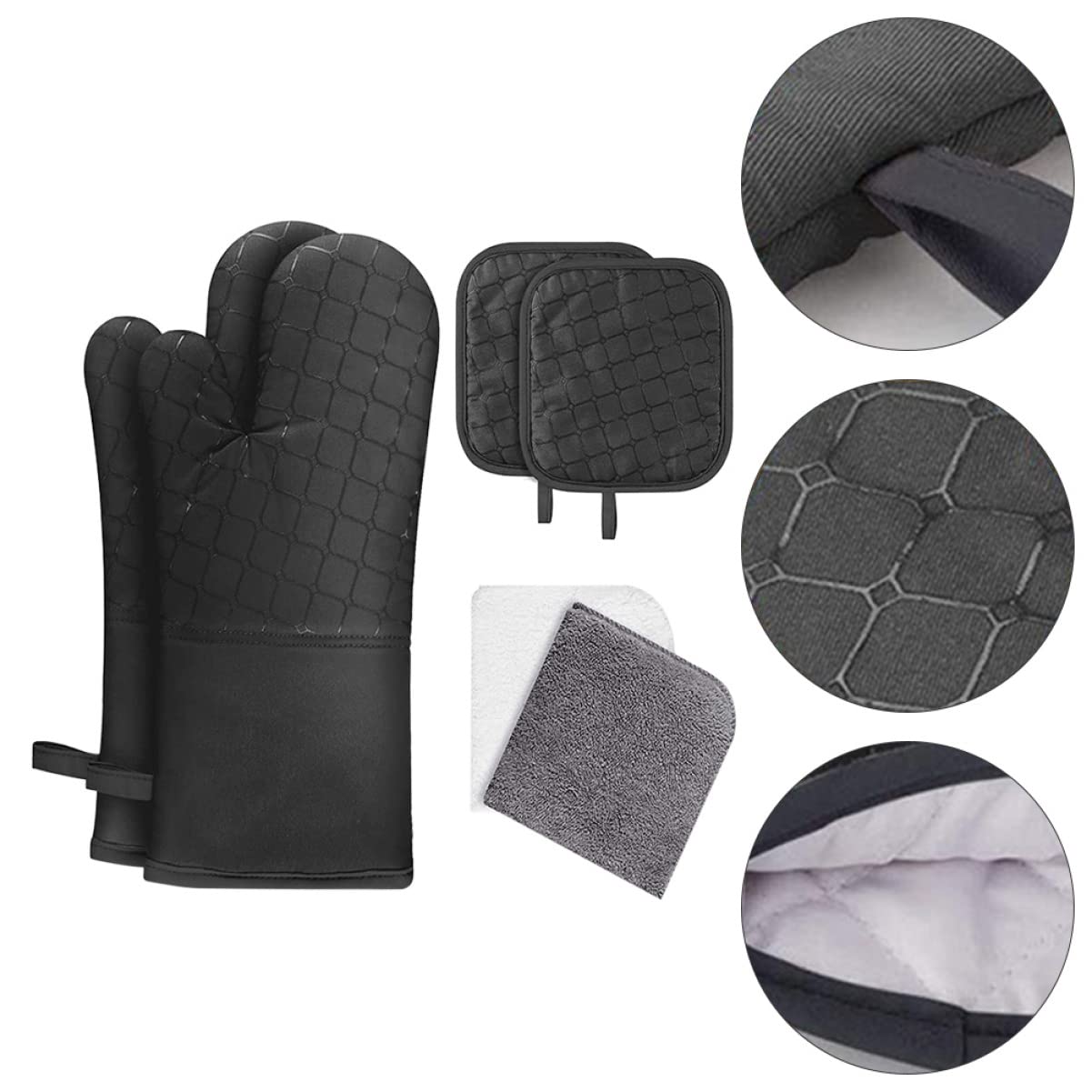 Manoplas para Hornear Cocinar Guantes De Horno Transpirables y Cómodos Unidades