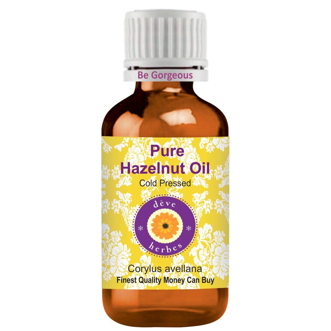 Deve Herbes Pure Hazelnut Oil (Corylus avellana) | Cold Pressed | Natural | Undiluted | For Diluting Essential Oils | For Skin & Massage | Men & Women | 50ml