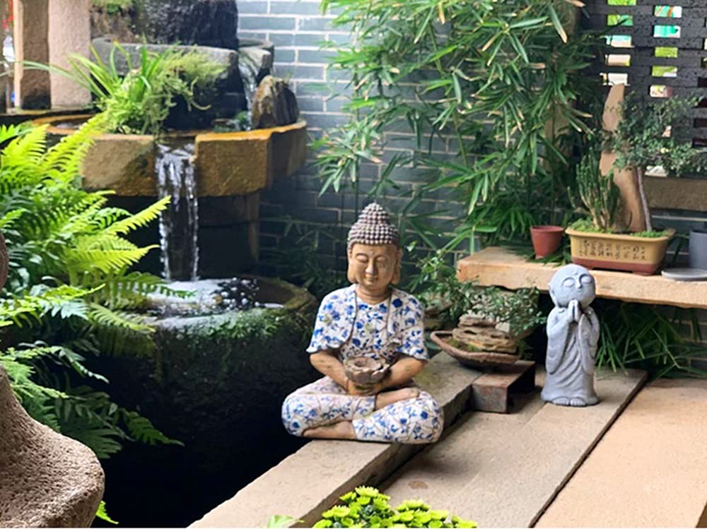 Le Grand Jizo Statue, Zen Statue de Bouddha pour Votre Jardin, Décoration extérieure Ornements