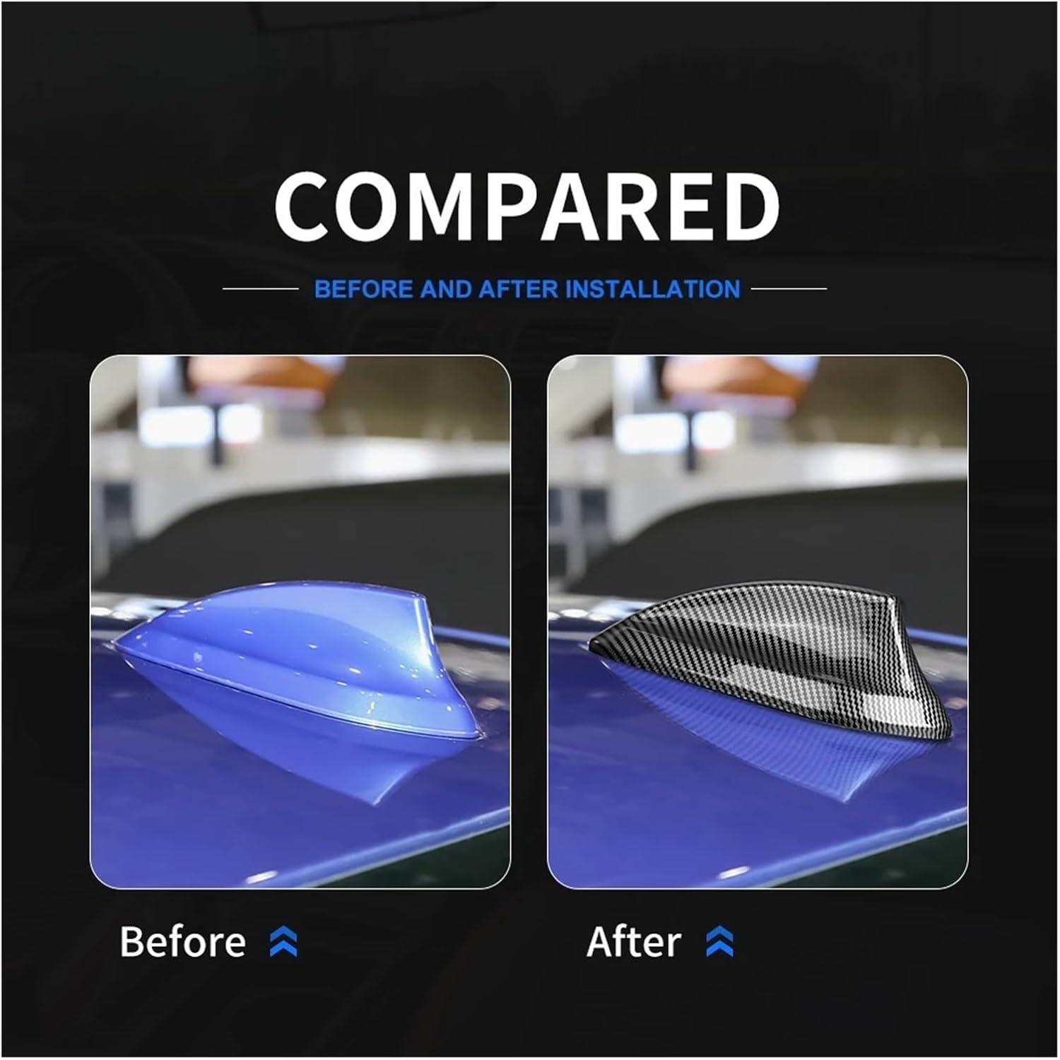 Carbon Fiber Look Compatible for BMW F22 F87 M2 F30 F35 F80 M5 M3 G20 F32 F36 F82 M4 G30 G38 G11 Car Antenna Protective Cover Accessories