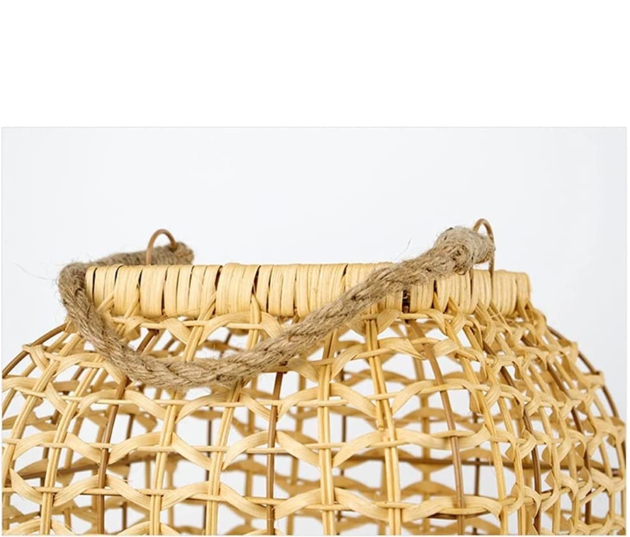 Kerzenhalter für Adventskranz, Rattan-Kerzenhalter, Retro, Distressed, Dekorative Ornamente, Gewebter Innenhof, Bodenkerzenhalter, Ornamente, Kerzenständer Heim-Party-Dekoration(9.84 * 24.02inches)