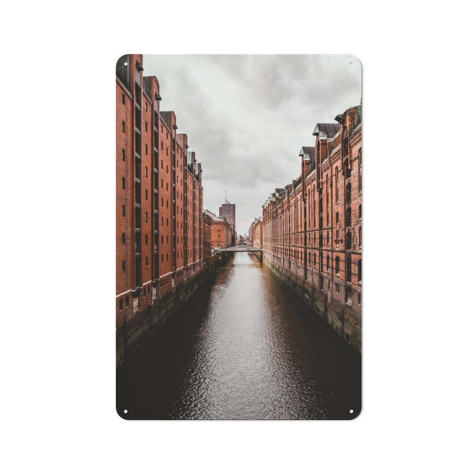 Junmoney Hamburg Metal Wall Sign 30X20cm Featuring For Bar Or Restaurant, For Restaurant Interior Fans