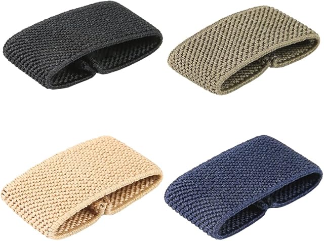 HugeDE 8 Pcs Elastic Webbing Belt Loop Keeper Duty Belt Keepers Backpack Strap Keeper Belt Loop Stays Belt Retainer for Wide Canvas Belt