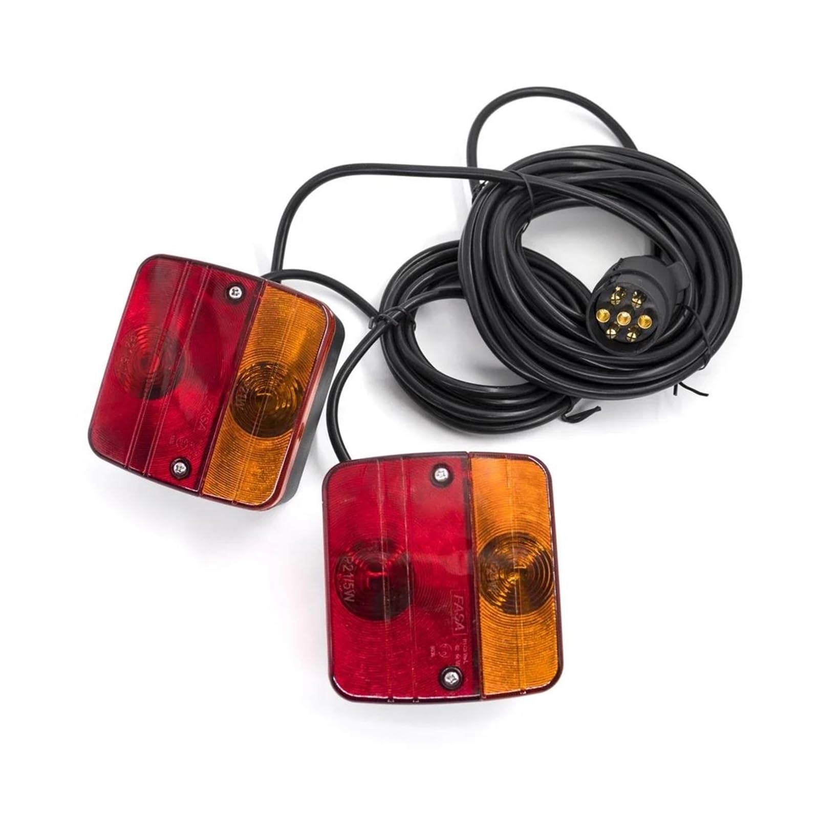 Luz Matrícula 1 Juego Luces traseras 12 V Intermitentes luz Trasera luz matrícula luz Freno Marcha atrás Cable 7 Pines y 10 m. Reemplazo Luces Traseras