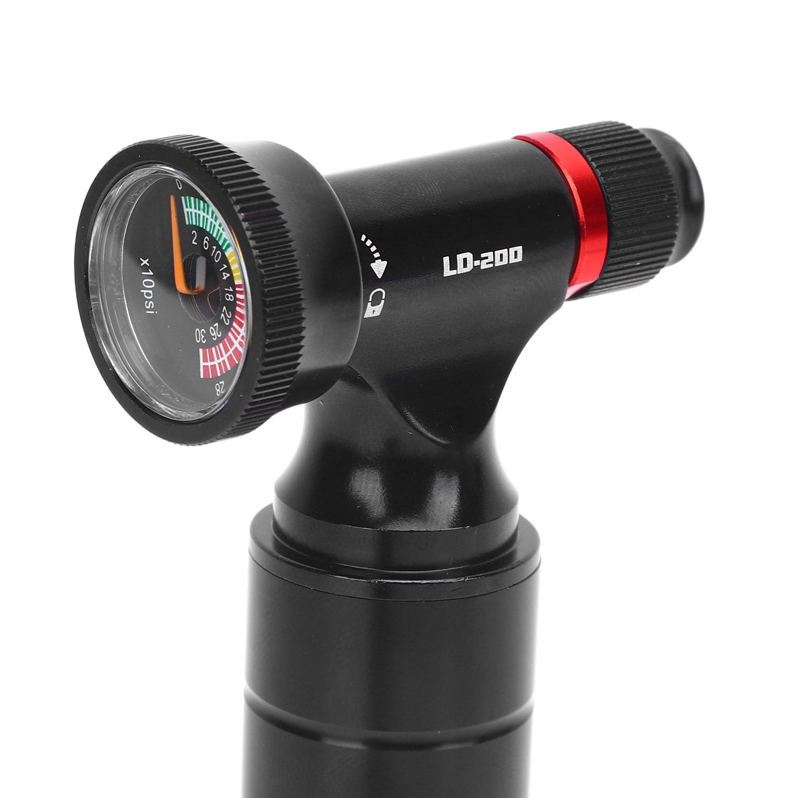 Yosoo Health Gear Mini Pompa per Bici Pompa per Pneumatici per Bicicletta in Lega di Alluminio con Manometro per e Valvola Francese Gonfiatore per Pneumatici per Bici CO2 Portatile per Ciclisti di