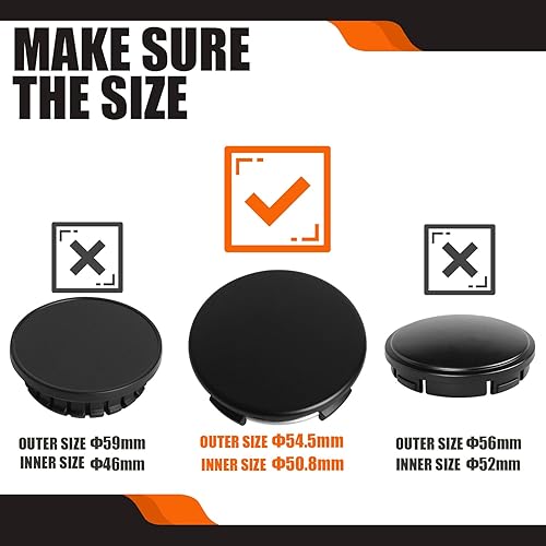 Miniatura 265 de TMS - Tapones centrales de rueda de 2.7 pulgadas para BMW Serie 3, 4, Serie 5, Serie X, Serires Z, Series 3613 6783 536, paquete de 4