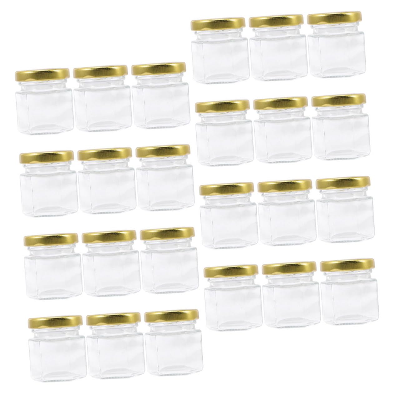 SOLUSTRE 1set Clear Honey Bottles with Lid Multi Use Jam Jars for Honey Syrup and More Transparent Food Storage Containers for Easy Viewing and Freshness 24pcs