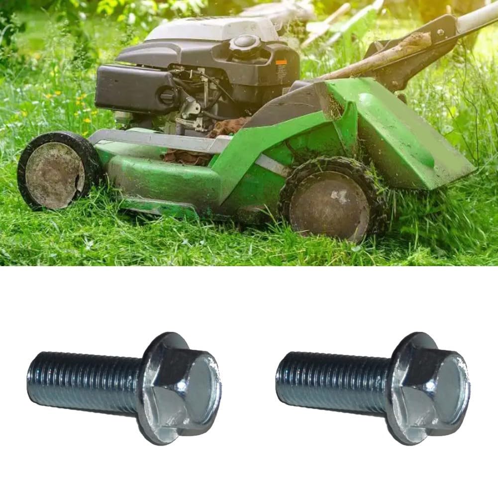 KiraKira M10 x 1,25 śruba do kosiarki kompatybilna z 90105960003, do cięcia śrub metalowych o dużej wytrzymałości, srebrna, 2 szt