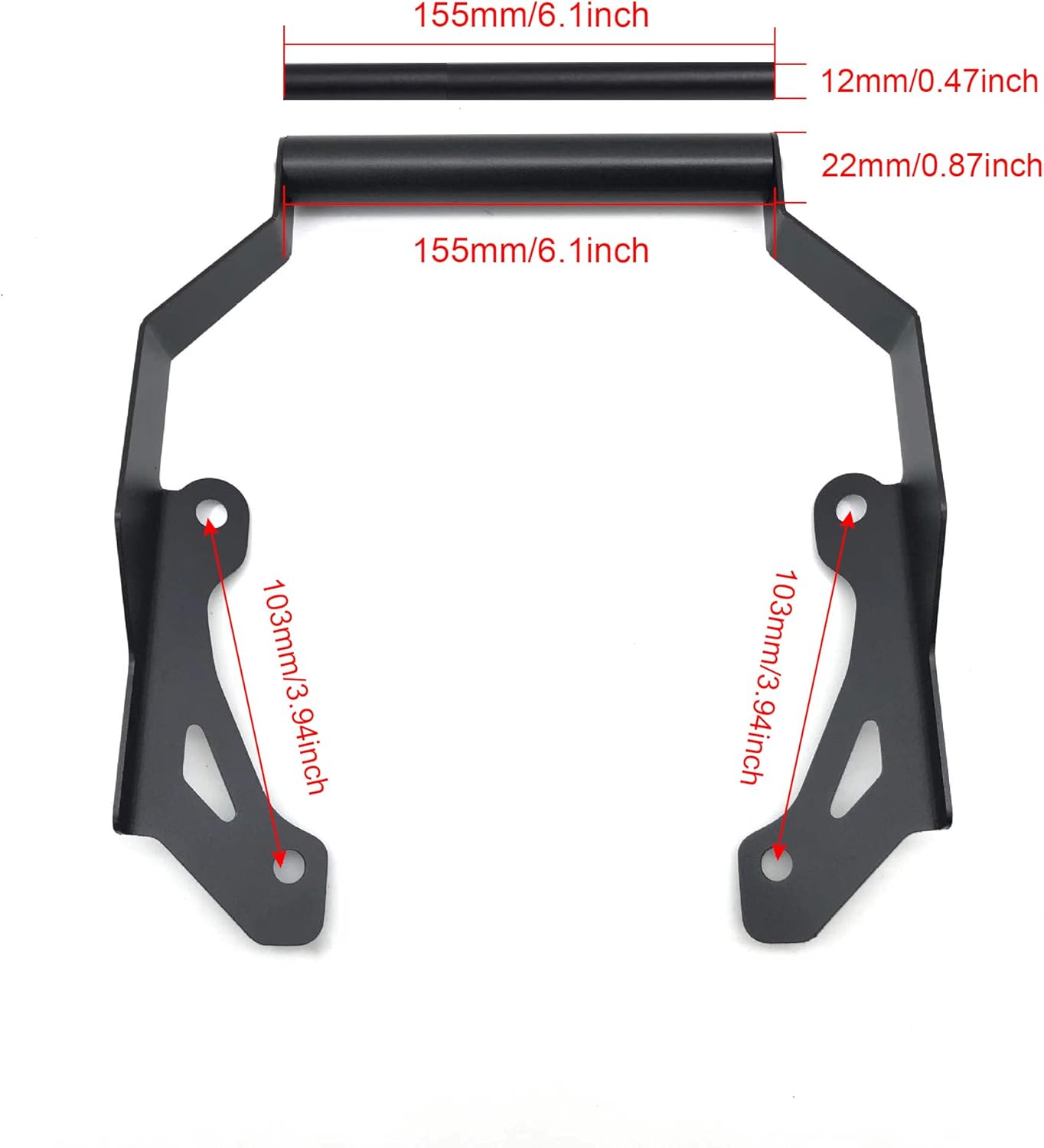 GPS Bar Mount Compatible with NC750X DCT NC750XAM 2021-2024 Motorcycle Smartphone Mobile Phone Stand Holder 12mm 22mm Expansion Crossbar Navigation Bracket