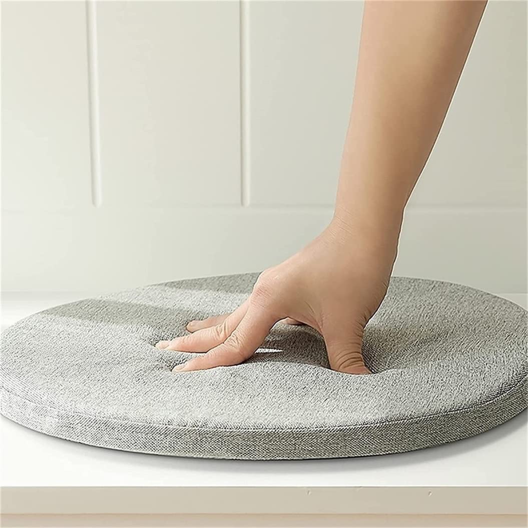 MOODMUSE Cuscino Rotondo Per Sedia In Memory Foam | Antiscivolo Con Fodera Rimovibile | 45 Cm, Rosa - 3