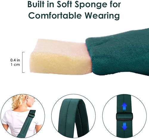 Miniatura 5 de Lukovee Eslinga para mascotas, mano libre para perro, correa acolchada ajustable, bolsa de hombro de algodón transpirable, bolsillo frontal,