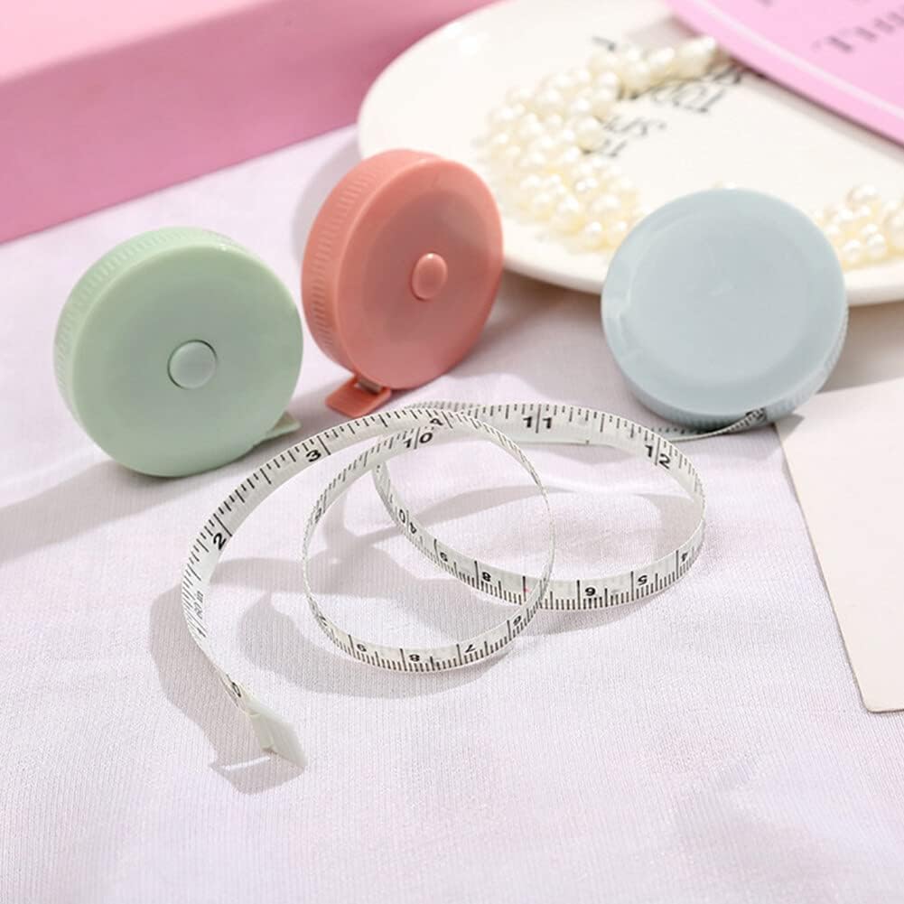 1Pc Pink 150Cm/ 60" Tape Measures Portable Retractable Ruler Height Centimeter Inch Roll Tape Measuring Meter Pink Popular ape Measures Measuring and Layout Tools