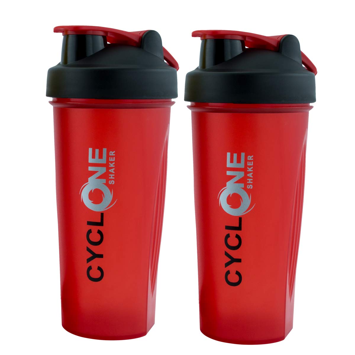 Trueware Cyclone Gym Shaker - Protein Shake Mixer with Leak-Proof Design | Food grade Plastic | BPA-Free 700ml Capacity | Ideal Workout Blender for Fitness Lovers | Sports Bottle with Easy-Grip Lid for Smoothies and Protein Shakes"| Color Red | Setof 2-image-33