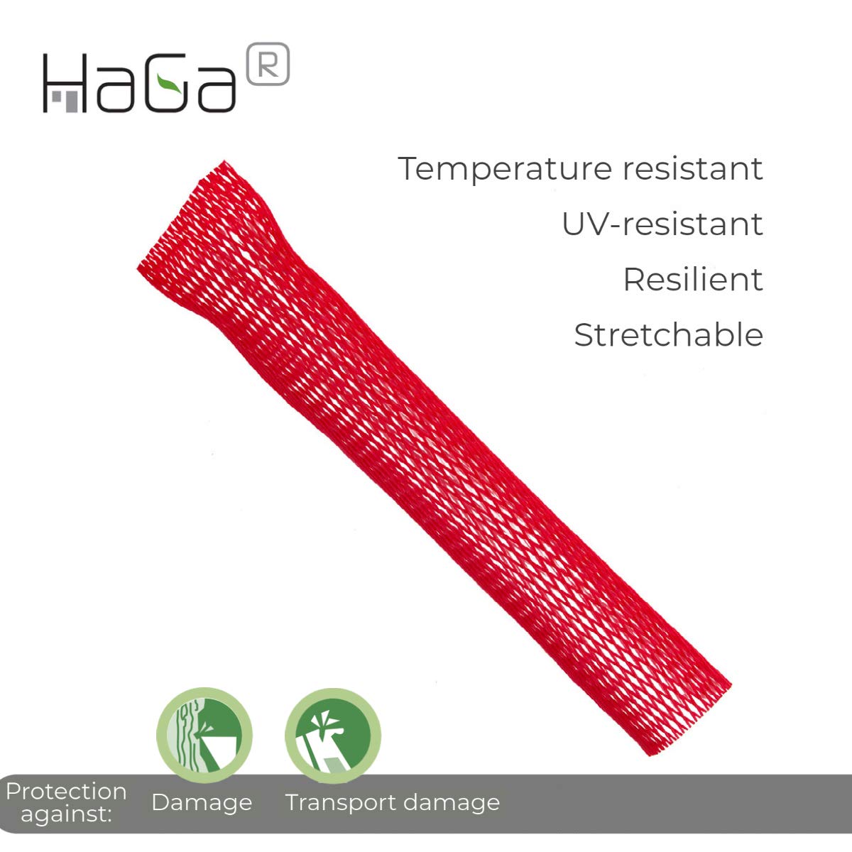 Rete Di Protezione HAGA 5 M - Diametro 50-100 Mm, Colore Rosso, Per Imballaggio E Superfici