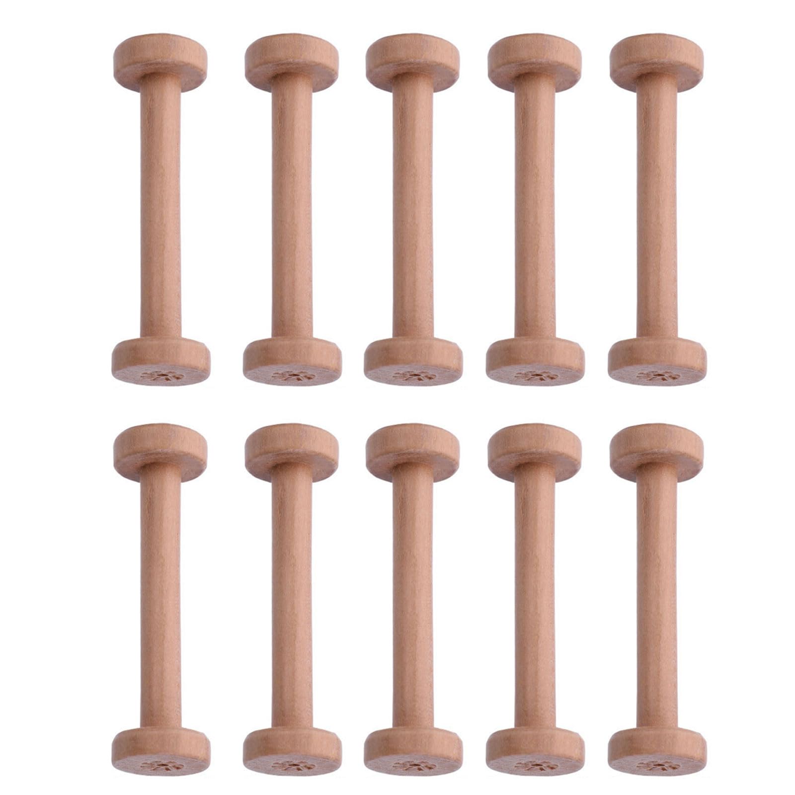 Tsophreniq 10Pcs Wood Thread Spools Bobbins Embroidery Organiser Spool Winders for Sewing Storage Craft Spools