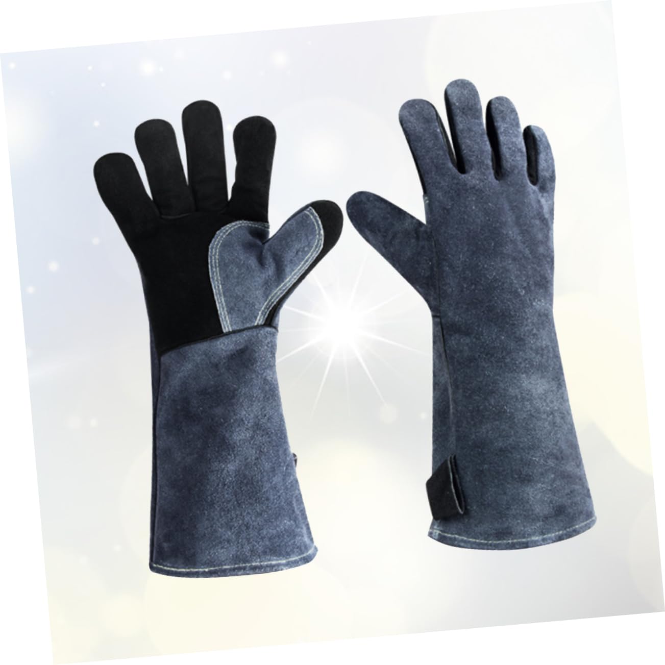 Cabilock Guantes De Barbacoa De Piel Guantes De Cocina Ignífugos De En y para Uso Al Aire Protección En Parrillas y Hornos