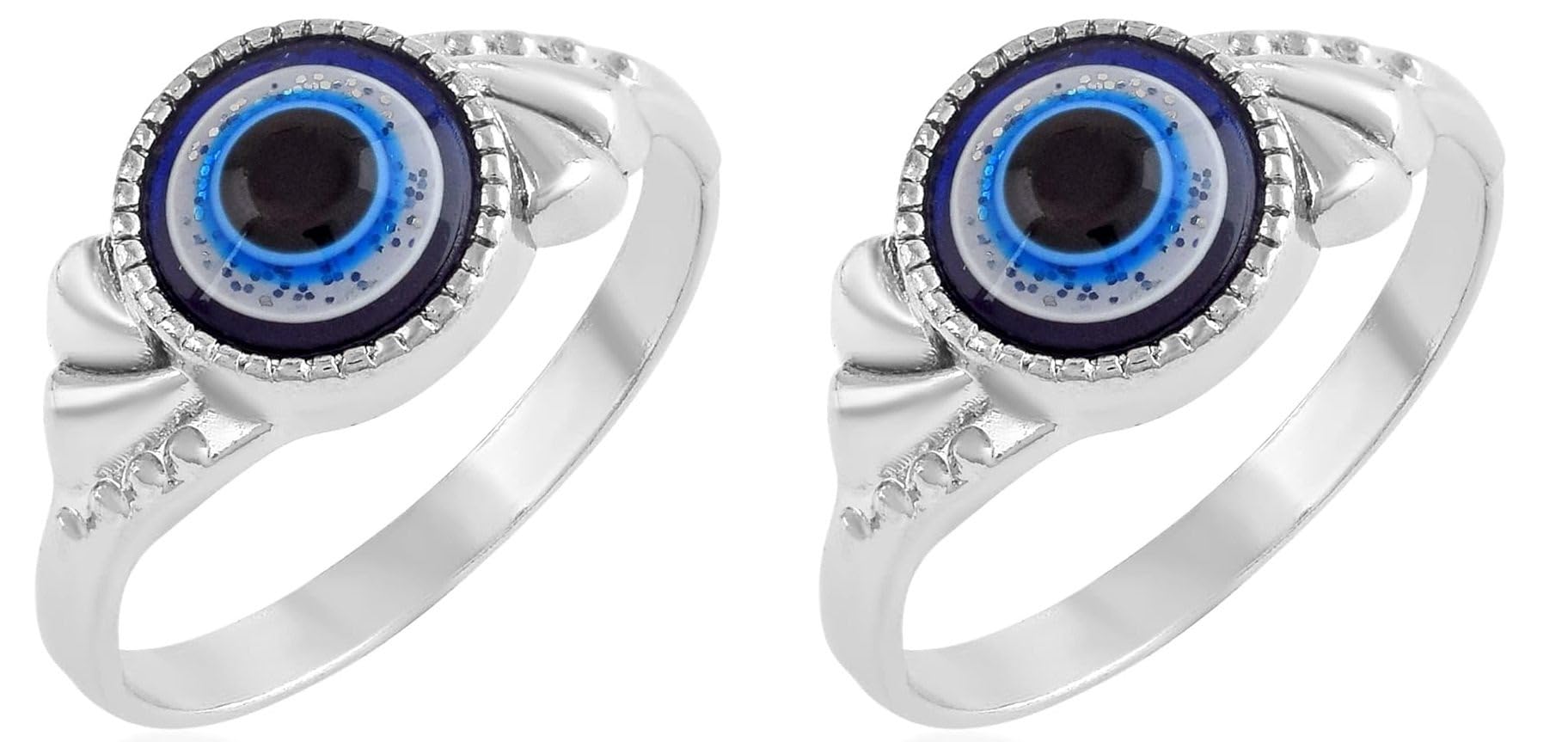 Blue Evil Eye Protection Finger Ring,Evil Eye Ring Adjustable Finger Ring,Protection Ring for Unisex Finger Jewelry,Nazar Jewelry-Blue set of 2 (B0CFLFPF5L) Amazon Price History, Amazon Price Tracker