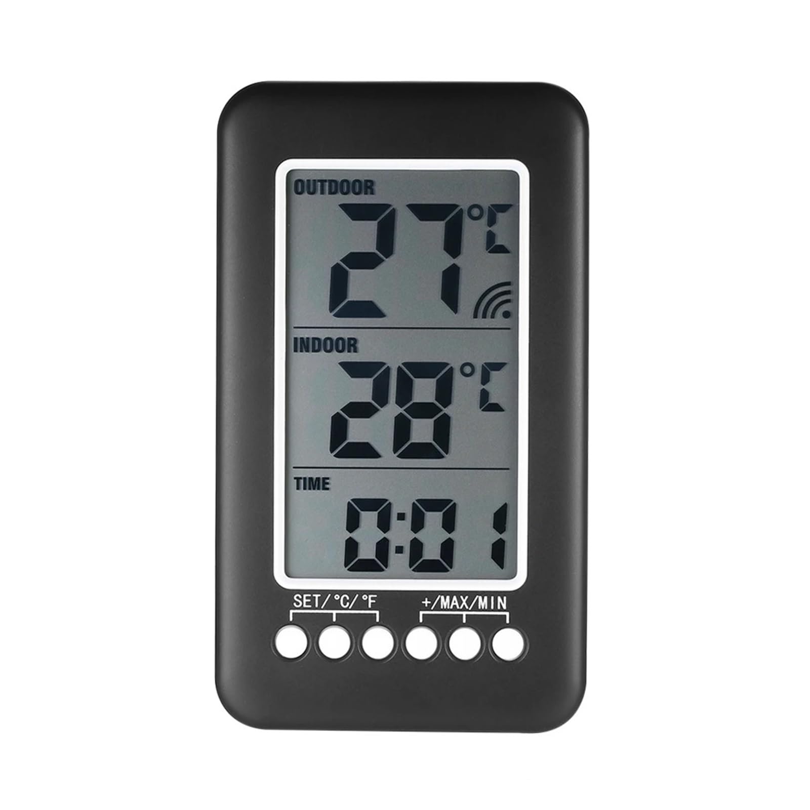 LCD Bezprzewodowy wewnętrzny/zewnętrzny termometr cyfrowy Zegar Miernik temperatury Stacja pogodowa Tester temperatury Narzędzia do testowania