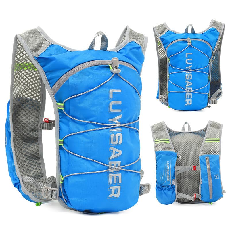 CHENXIAOHONG Mochila unissex leve e compacta para atividades ao ar livre, corrida, ciclismo e viagem, impermeável e prática(Azul)
