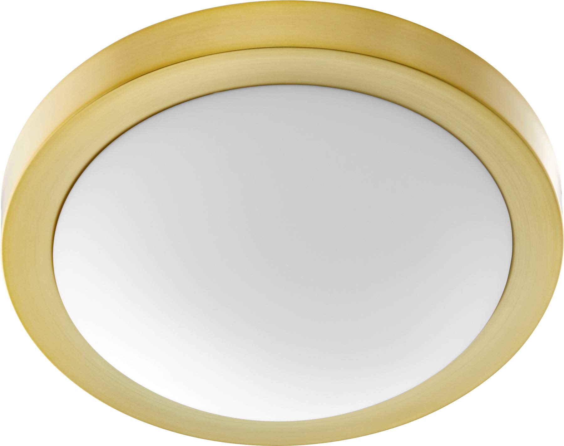 Quorum 3505-13-80 Transitional Two Light Ceiling Mount in Brass - Antique Finish,
