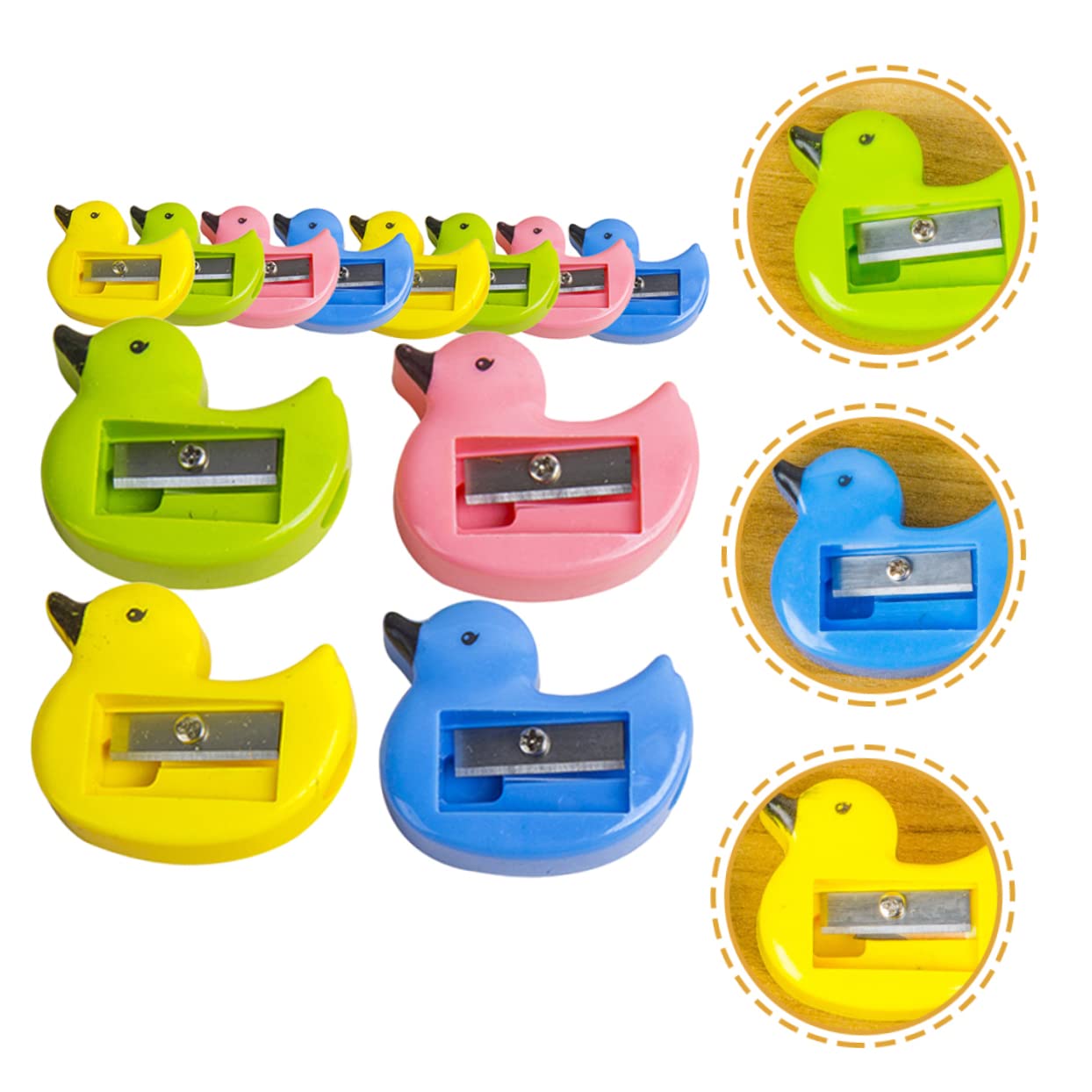 SHINEOFI 2 Sätze Bleistiftspitzer Anspitzer Mini Farbig Dosenspitzer Büroartikel Space Saver Handspitzer Buntstifte Bleistiftzubehör Bleistiftschärfer Metall Colorful 48 Stück * 2