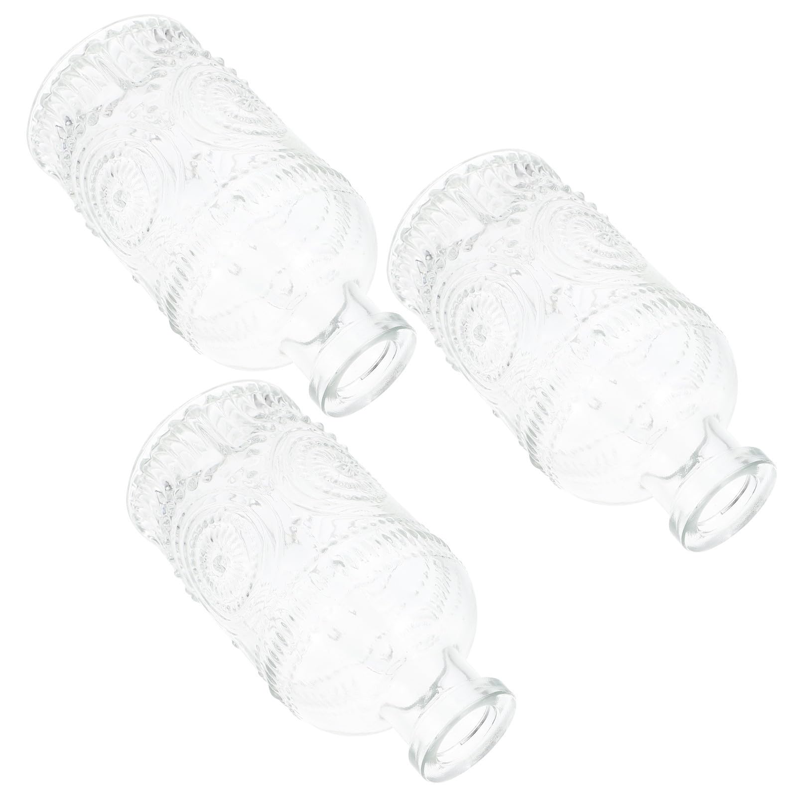 Jarrón de vidrio transparente diseño vintage grueso para decoración