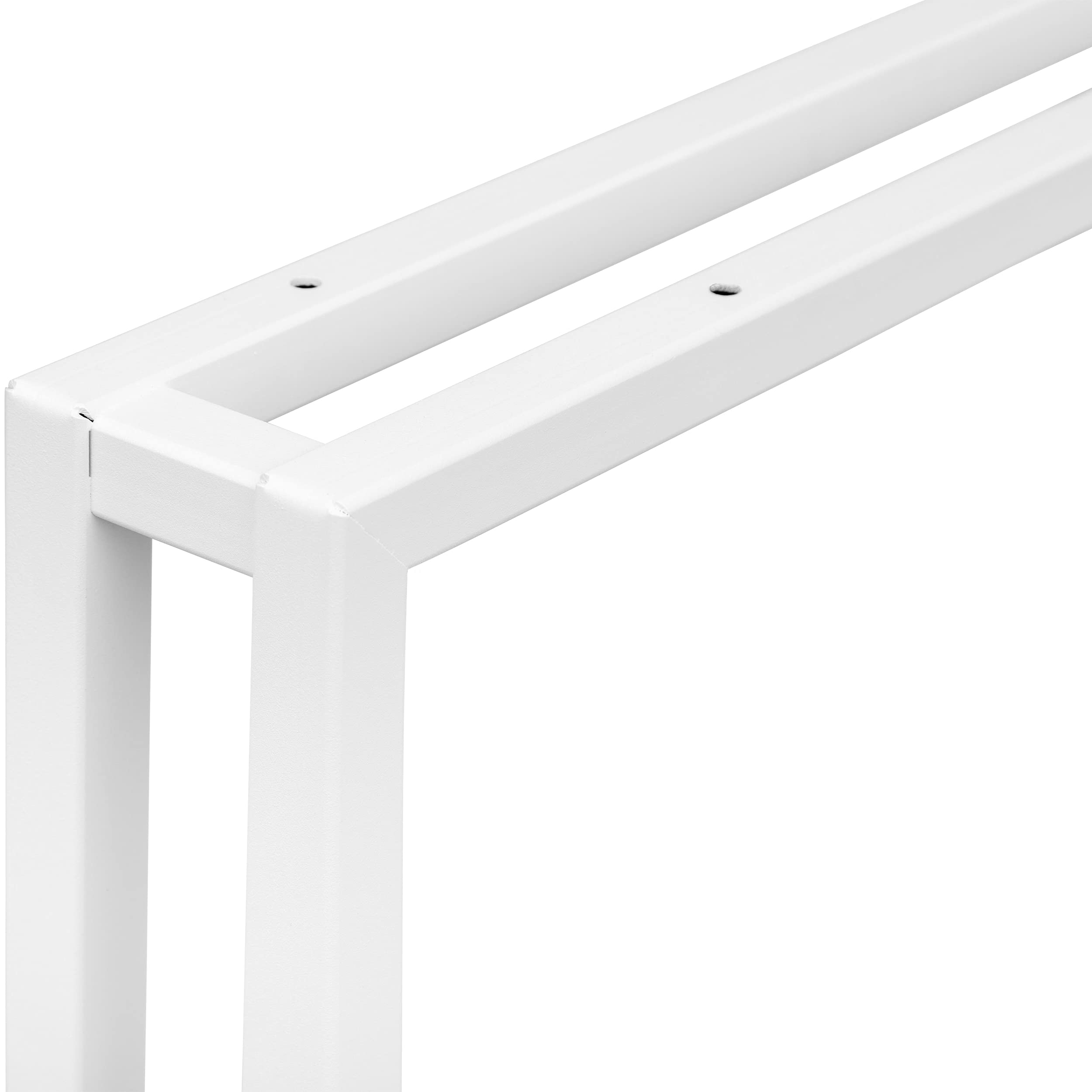 HOLZBRINK Pata para Escritorio, Mesa de Centro, Mesa de Comedor, Pata de Mesa 80x72 cm (Ancho x Alto), Blanco, 1 Unidad, HLT-18-L-FF-9016