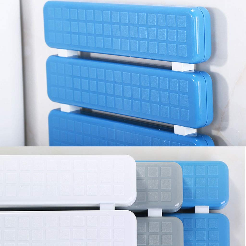 CHEWYNP Asiento de Ducha para discapacitados, Asistencia de Flujo de baño | Asiento De Ducha Abatible De Pared para Balcón De Baño Fácil De Montar, Carga: 250 Kg Azul