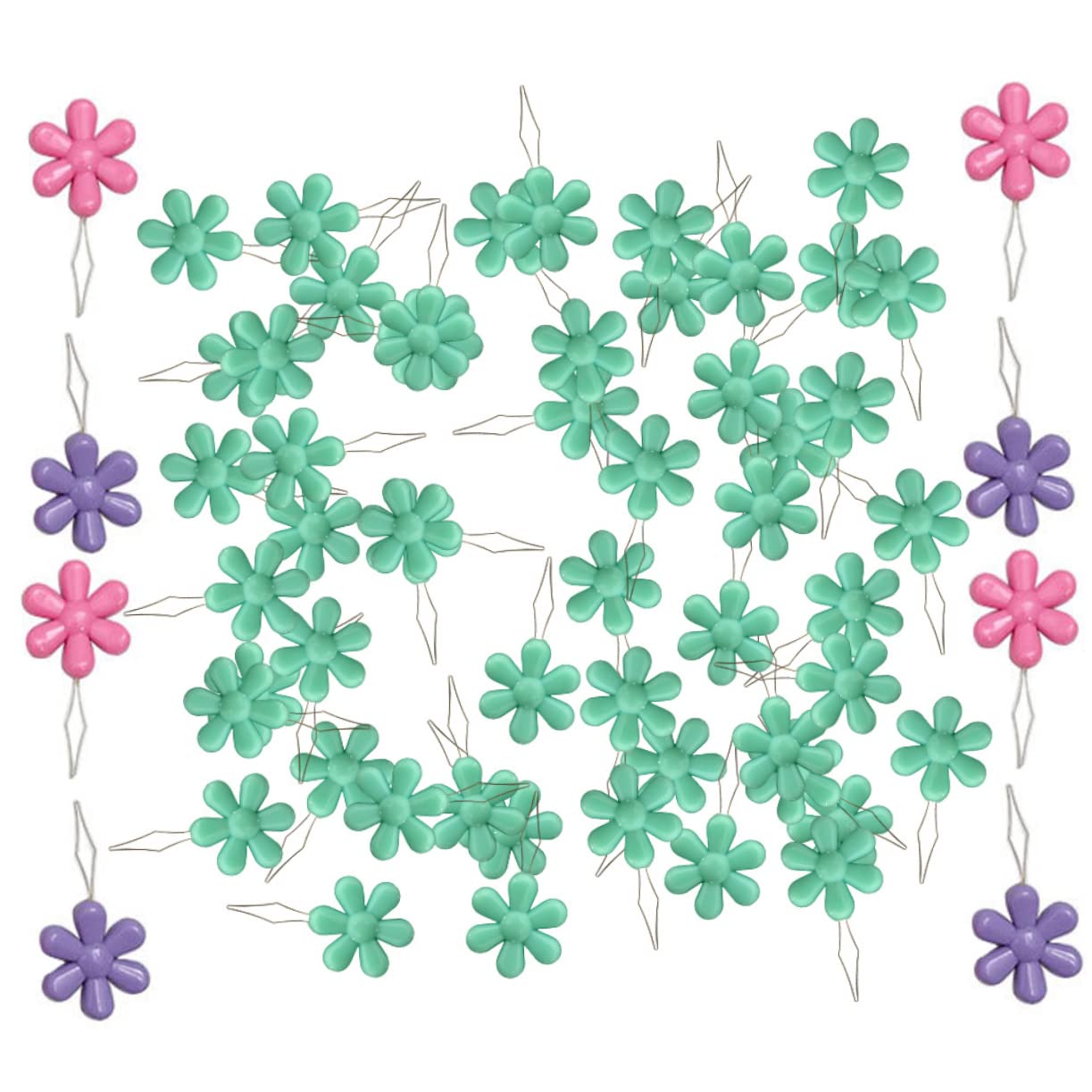 200piezas Enhebrador De Agujas De Coser Cabeza De Flor Accesorios De Costura Para Manualidades y Proyectos De Bricolaje Para Agujas De Ojos Pequeños