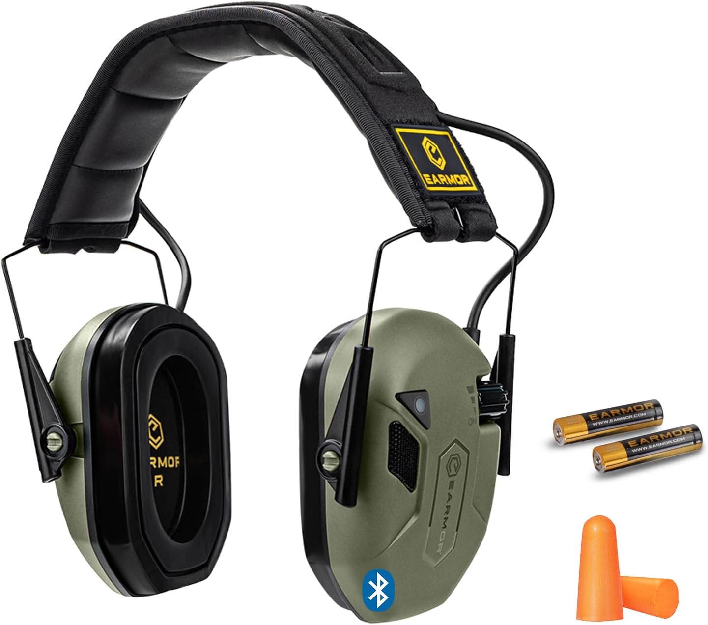 EARMOR M300T Bluetooth Hearing Protection, Electronic Ear Muffs For Shooting Noise Reduction With Gel Ear Pads