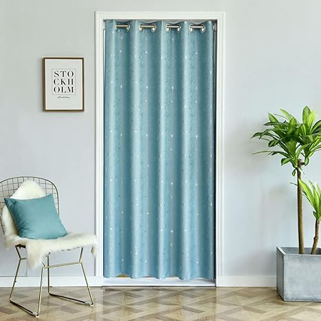 Amazon Adsns 間仕切り カーテン おしゃれ 250 190cm 仕切りカーテン 間仕切り カーテン 遮光 星柄 グレー 間仕切りカーテン 北欧 ハトメ 間仕切り カーテン つっぱり 間仕切り のれん ロング ドアカーテン スタイル かわいい 断熱 防寒 子供部屋 幼稚園 のれん