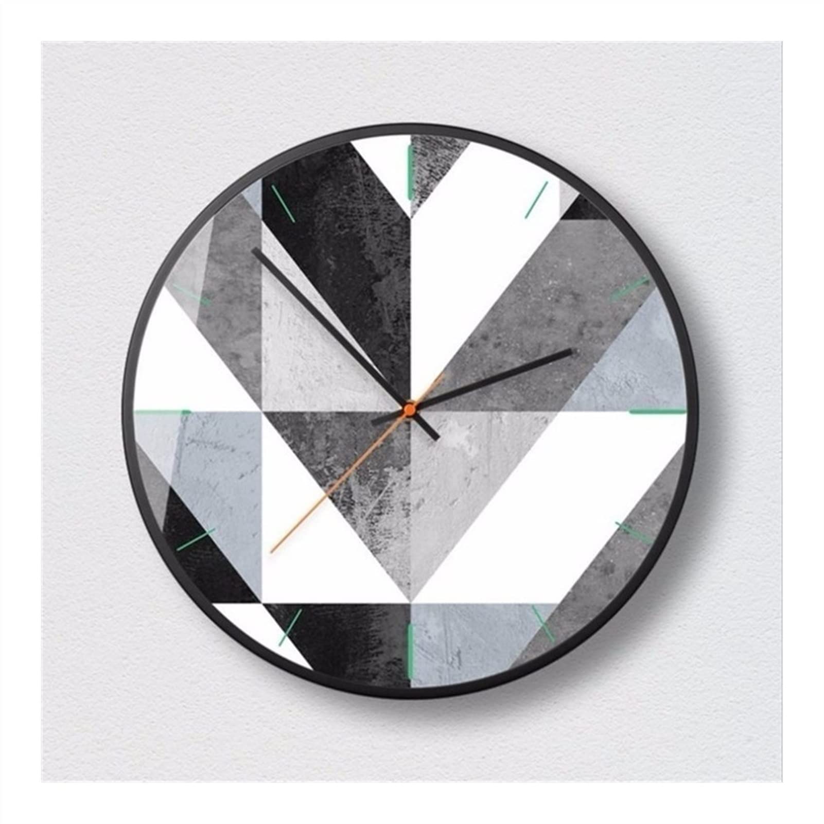 AuoeerClocks Simple Silent Wall Clock Large Bedroom Living Room Decorated with 12/14" Clock (Gray 12 inch)