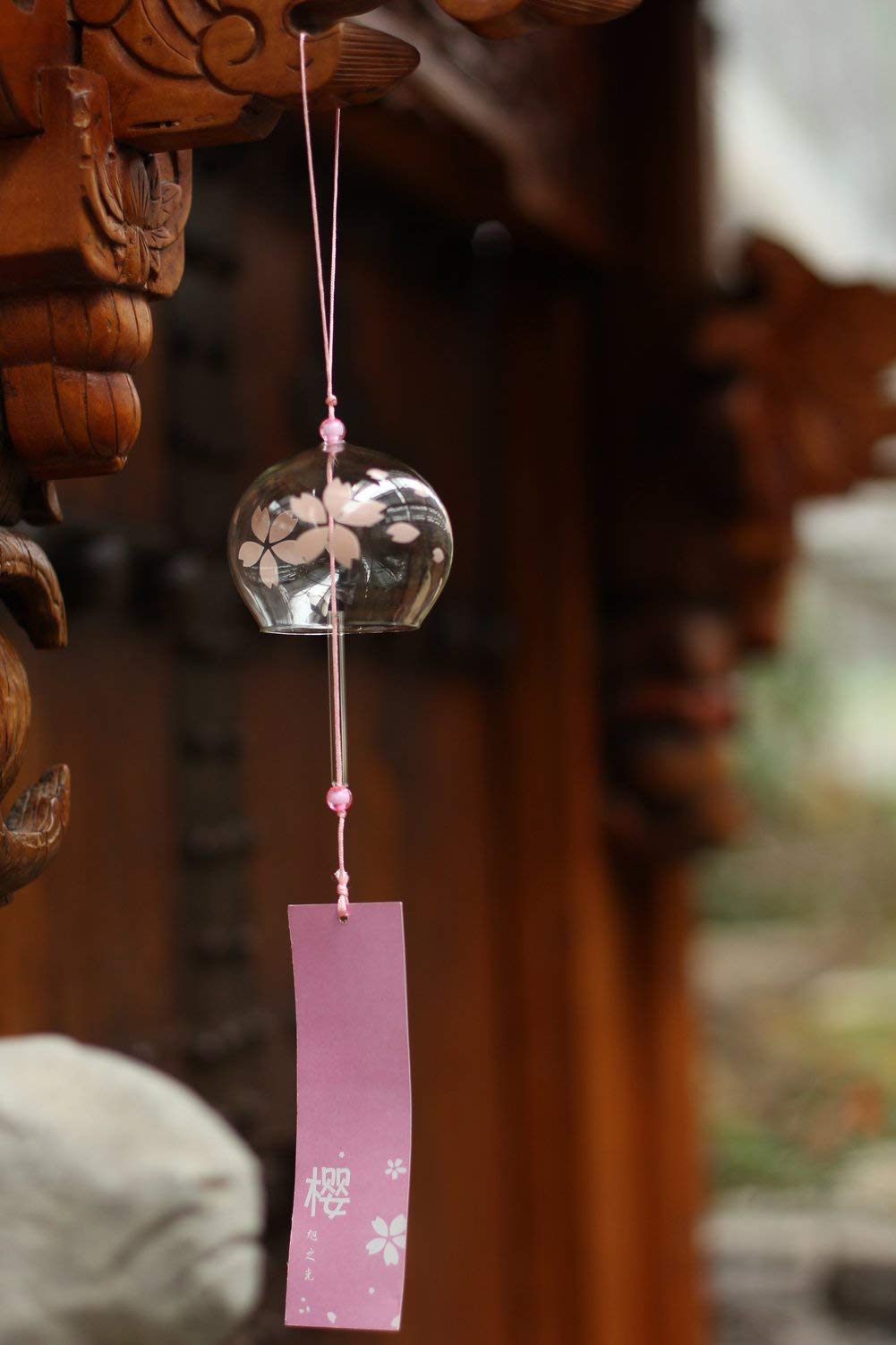 Geekmonkey Edo Japanese Wind Chimes|Wind Bells Cherry Blossom Wind Chimes Handmade Stained Glass Bells - Creative Home Accessories Gifts (B0929BM8FB) Amazon Price History, Amazon Price Tracker