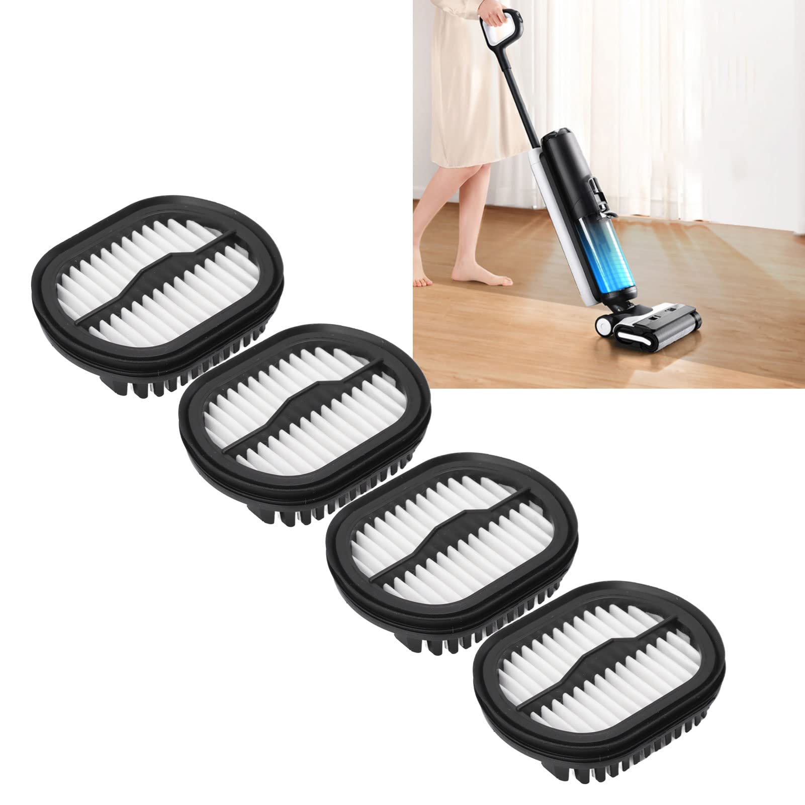 Yctze Filtro per Aspirapolvere, 4 Pezzi Filtro Antiparticolato Ad Alta Efficienza Kit Filtro per Aspirapolvere ABS per 2.0 Slim Floor S5 Combo