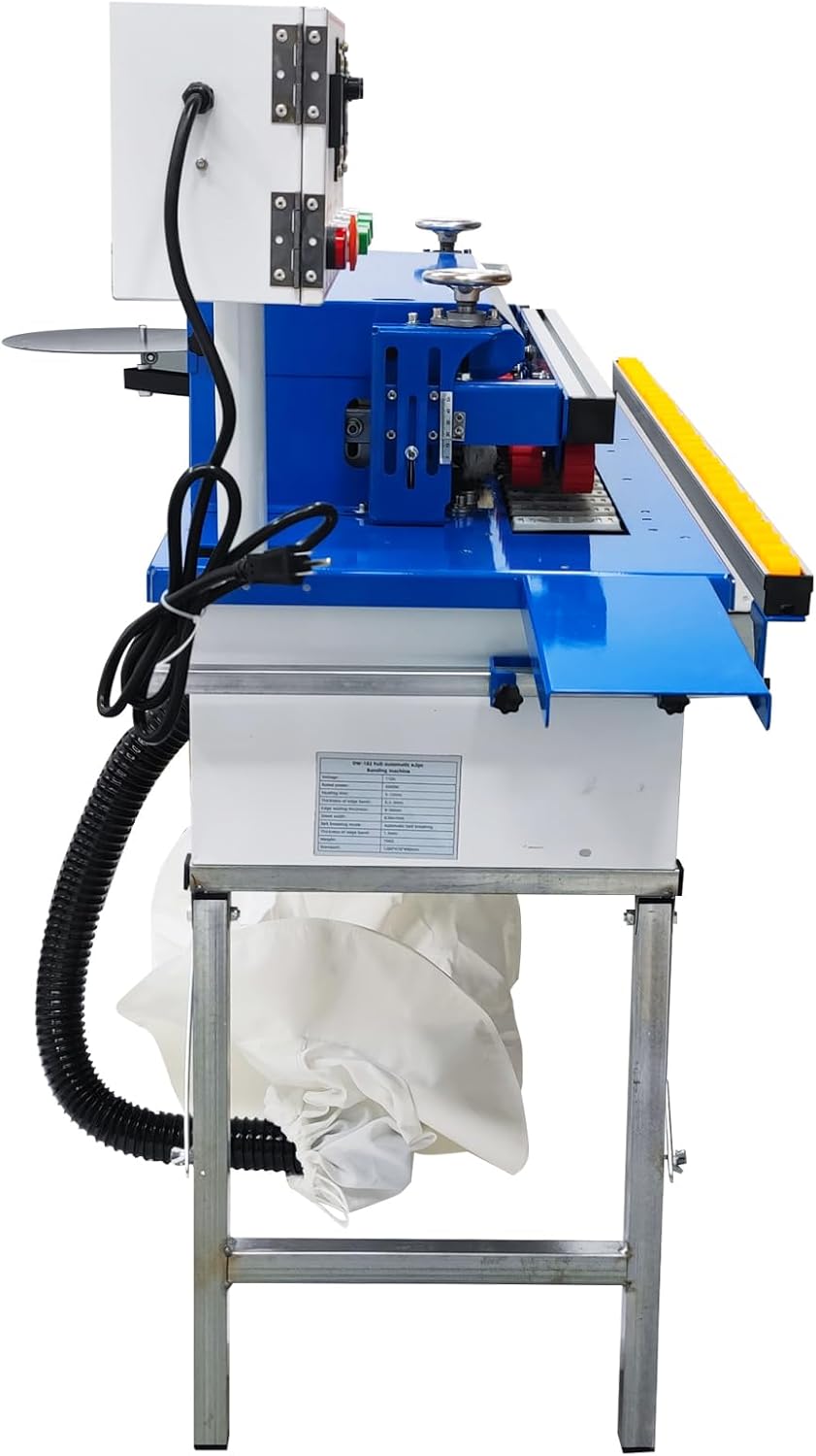 Automatic Edge Bander Banding Machine Woodworking Curve Straight Edge Bander Pneumatic Head Double-sided Gluing Trimming Machine Automatic Plate Feeding With Top Control Panel 110V