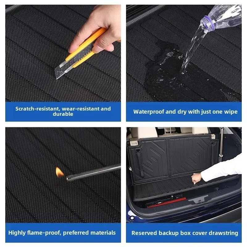Tapis de coffre pour Toyota Highlander 2022-2023 en TPE imperméable de protection