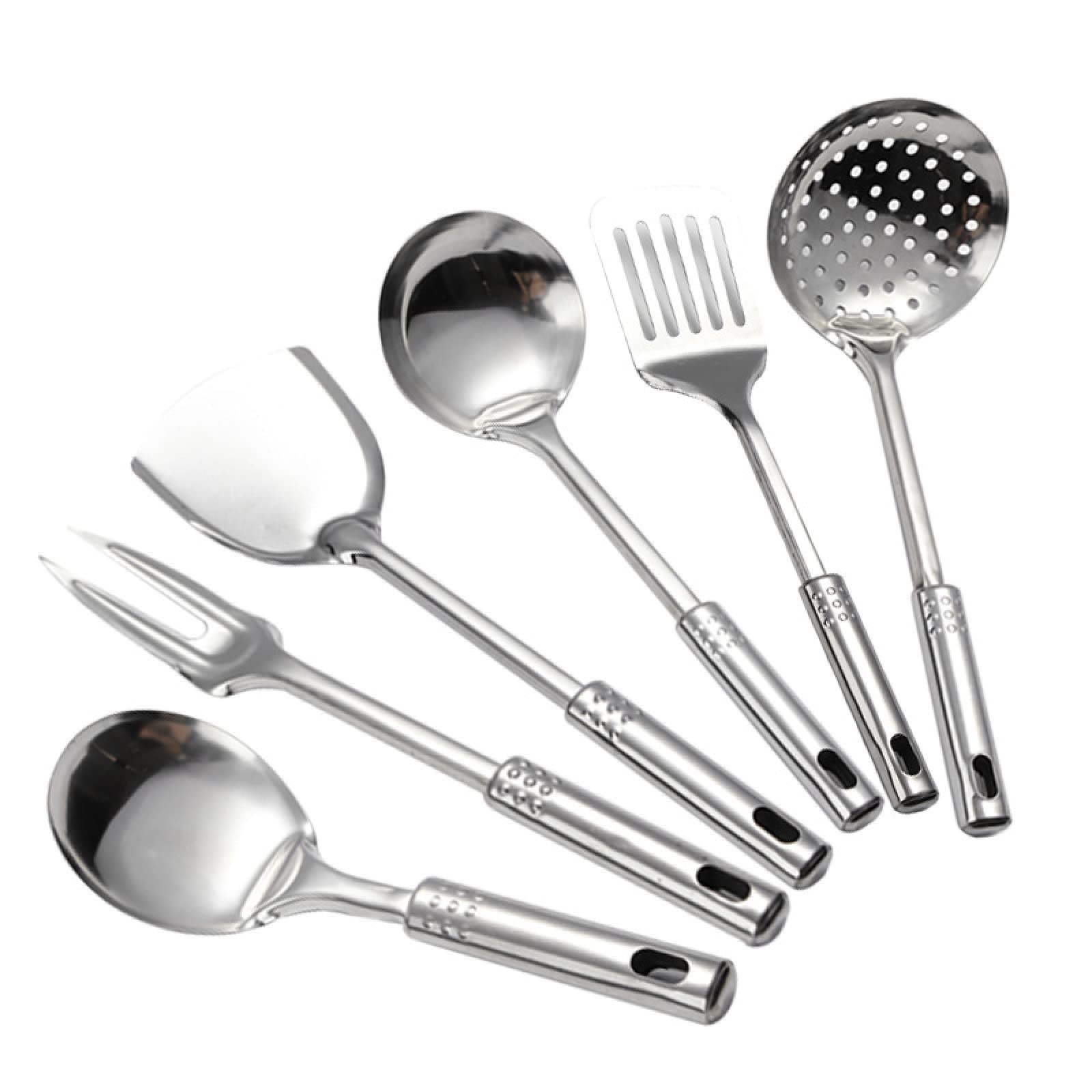GTHTUHFD Cooking Spatulas And Spoons,Spoon Setcooking Utensils Set Stainless Steel Cooking Spatula Shovel Colander Utensils Kitchen Cookware