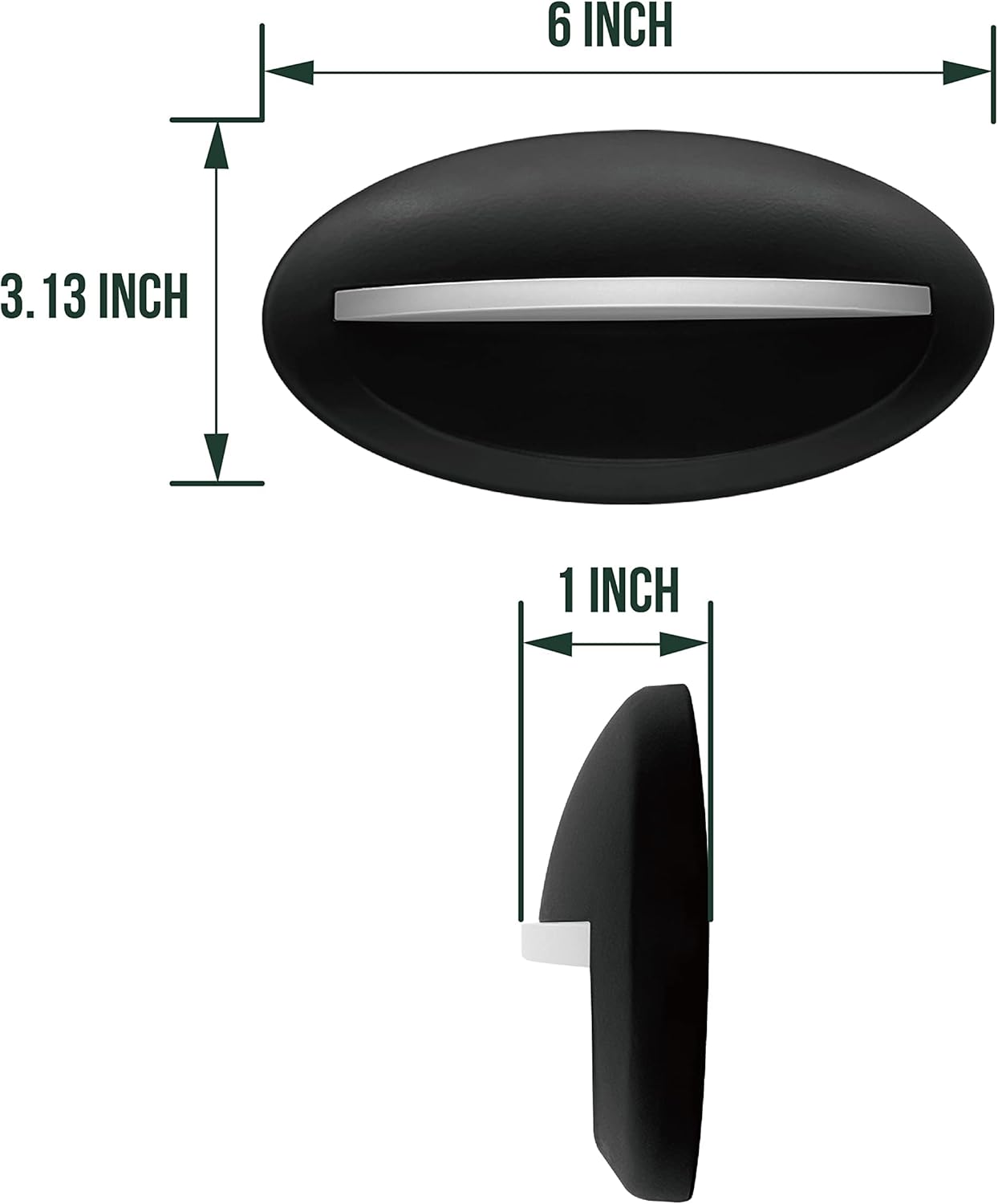 GKOLED 2-Pack Low Voltage LED Oval Riser Step Light, Landscape Stair Lights, 2W 40Lumen, 9-15V AC/DC, 2700K, Die-cast Aluminum, Powder Coated Finish, Matte Black, IP65 Waterproof for Outdoor