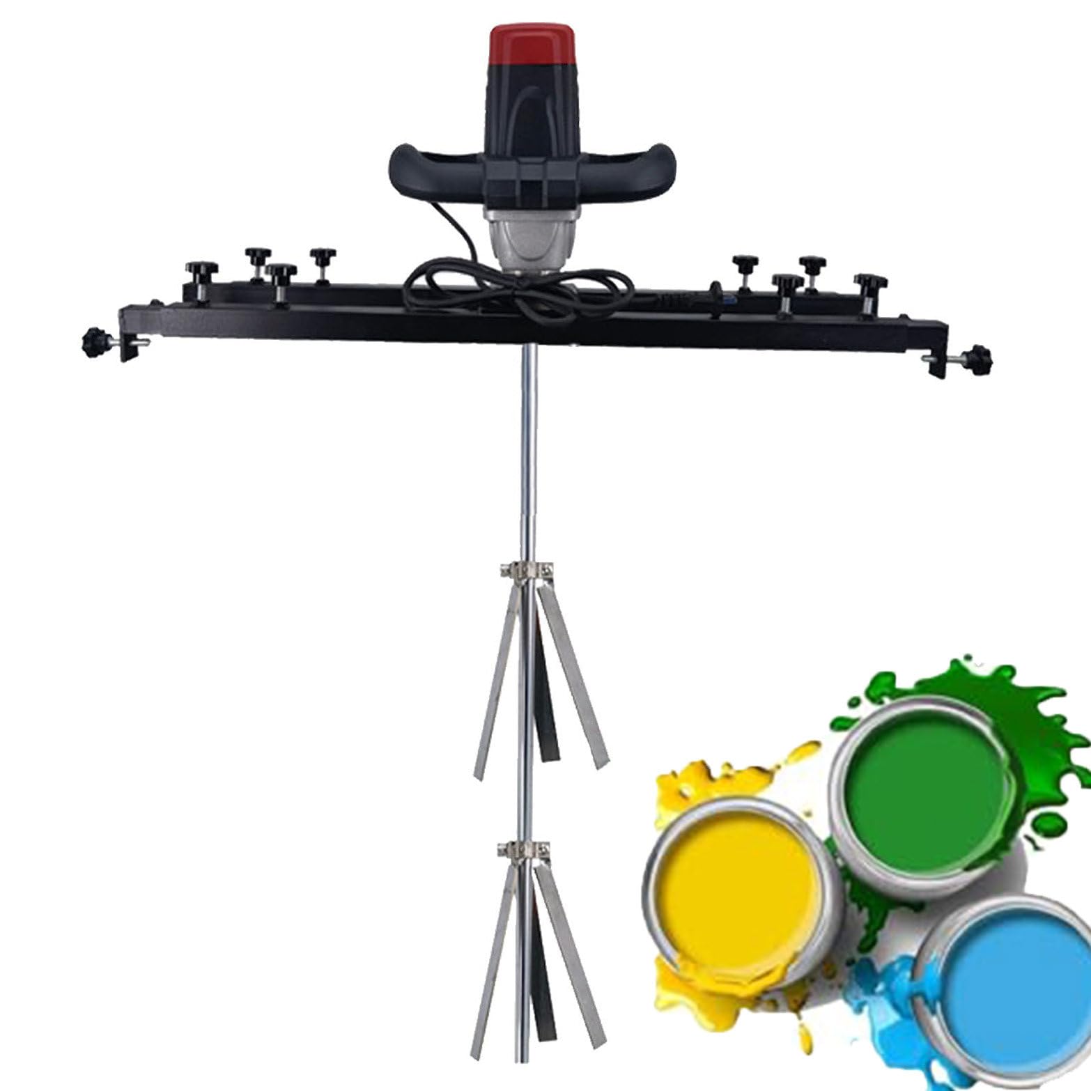 IBC - Mezclador de pintura eléctrico agitador, 3000 W, máquina mezcladora de tanque con hélice plegable y colgador de soporte para mortero, pintura, lechada, solución de mezcla versátil