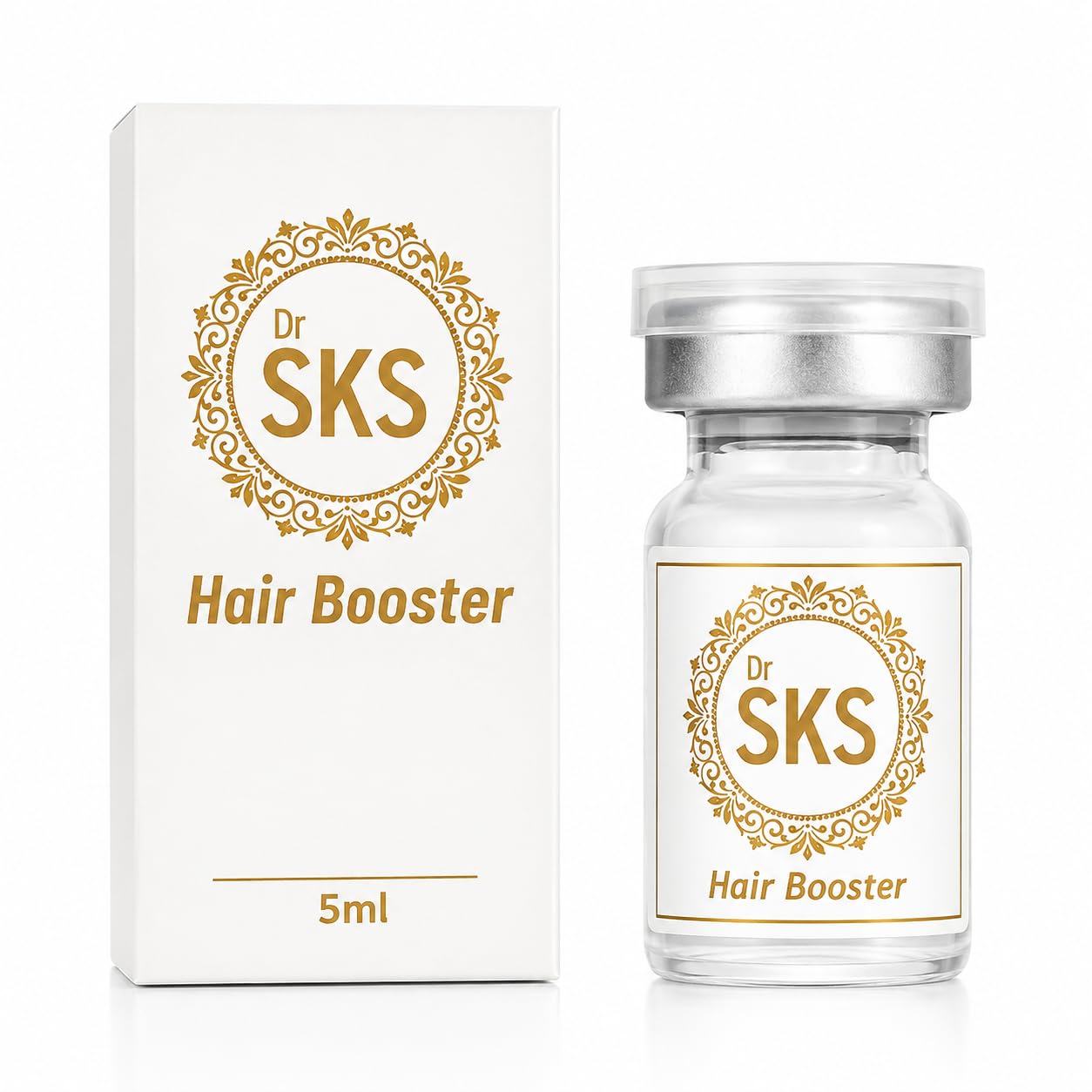 Dr SKS Hair Booster 5 ml | Hyaluronic Acid, Biotin, Niacinamide, Riboflavin, Thiamine & Copper Formula | Professional Hair Care Solution | 1 Vial-image-9