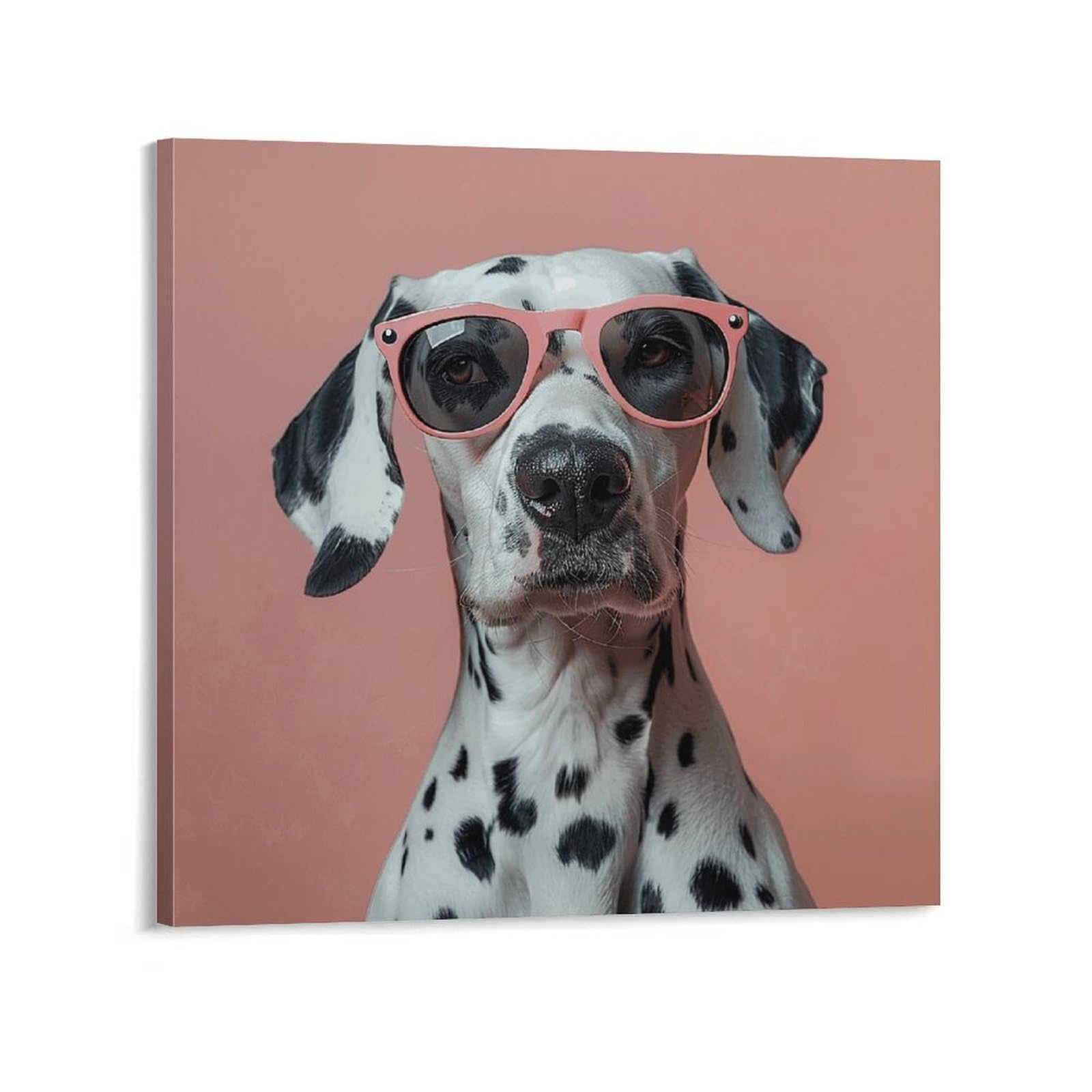 Dog Wearing Sunglasses Canvas Wall Art for Bedroom 20x20inch(50x50cm) Canvas Prints Artwork for Walls Modern Picture Artwork Painting for Living Room Aesthetic Wall Paintings for Bathroom Kitchen Offi