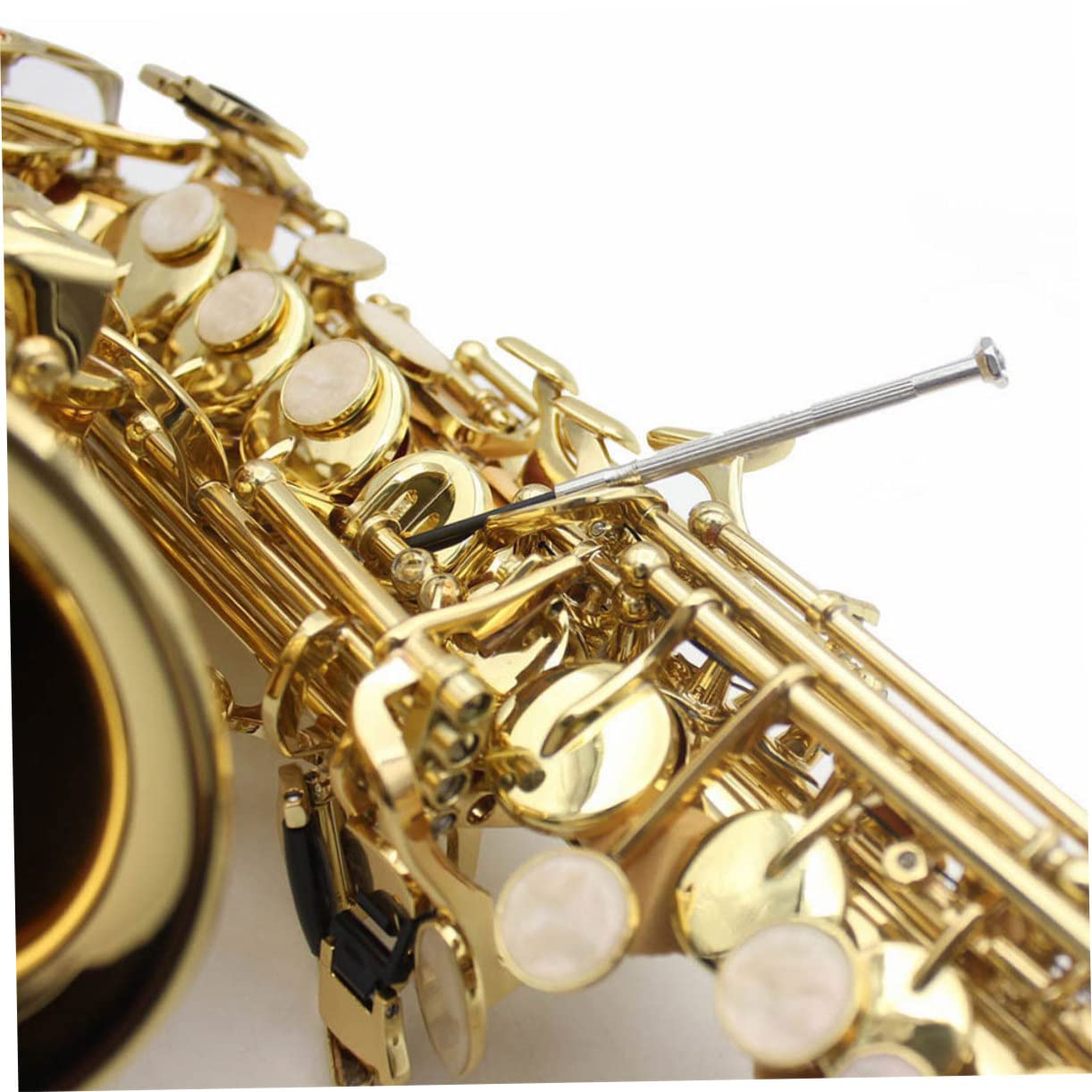 Milisten 3juegos Herramientas De Limpieza Para Saxofón Paño Hidrofílico Cepillo y Guantes Para Cuidado De Instrumentos Musicales