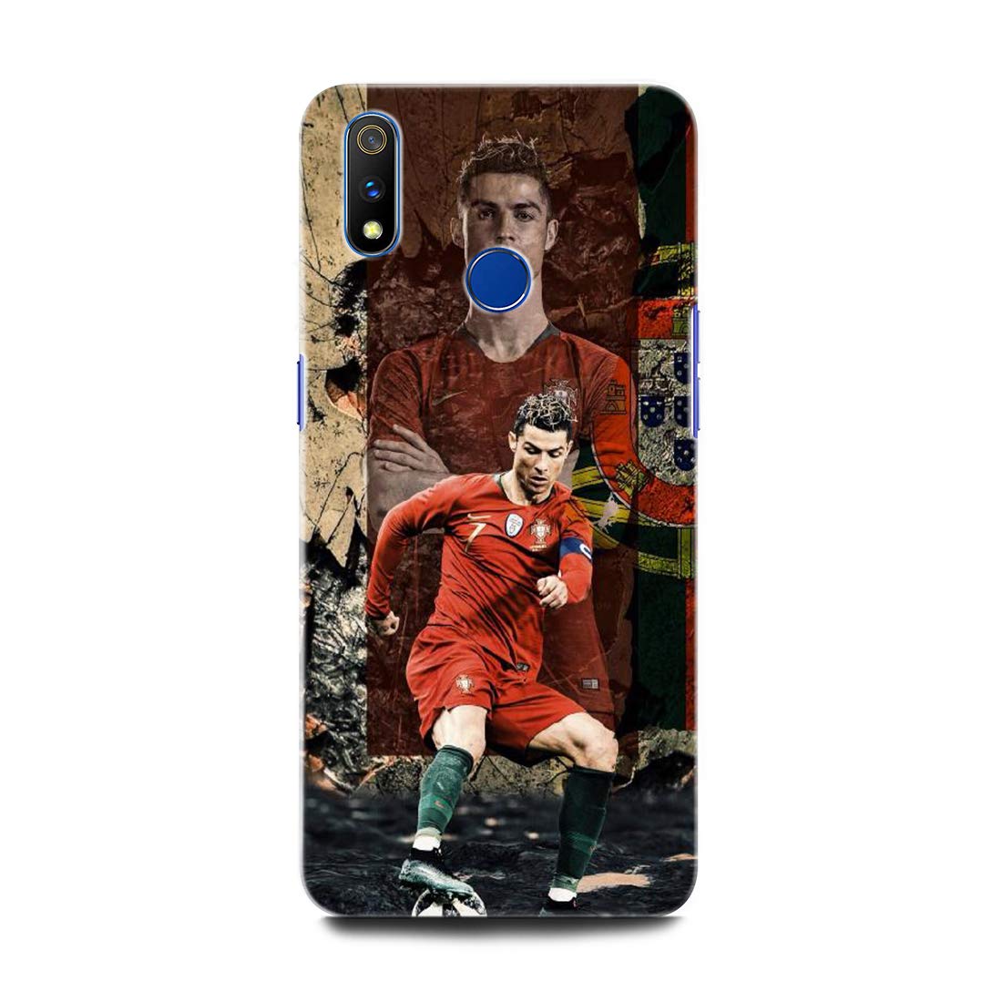 Grafiqe Mobile Back Flip Cover Plastic For Realme 3i Cristiano