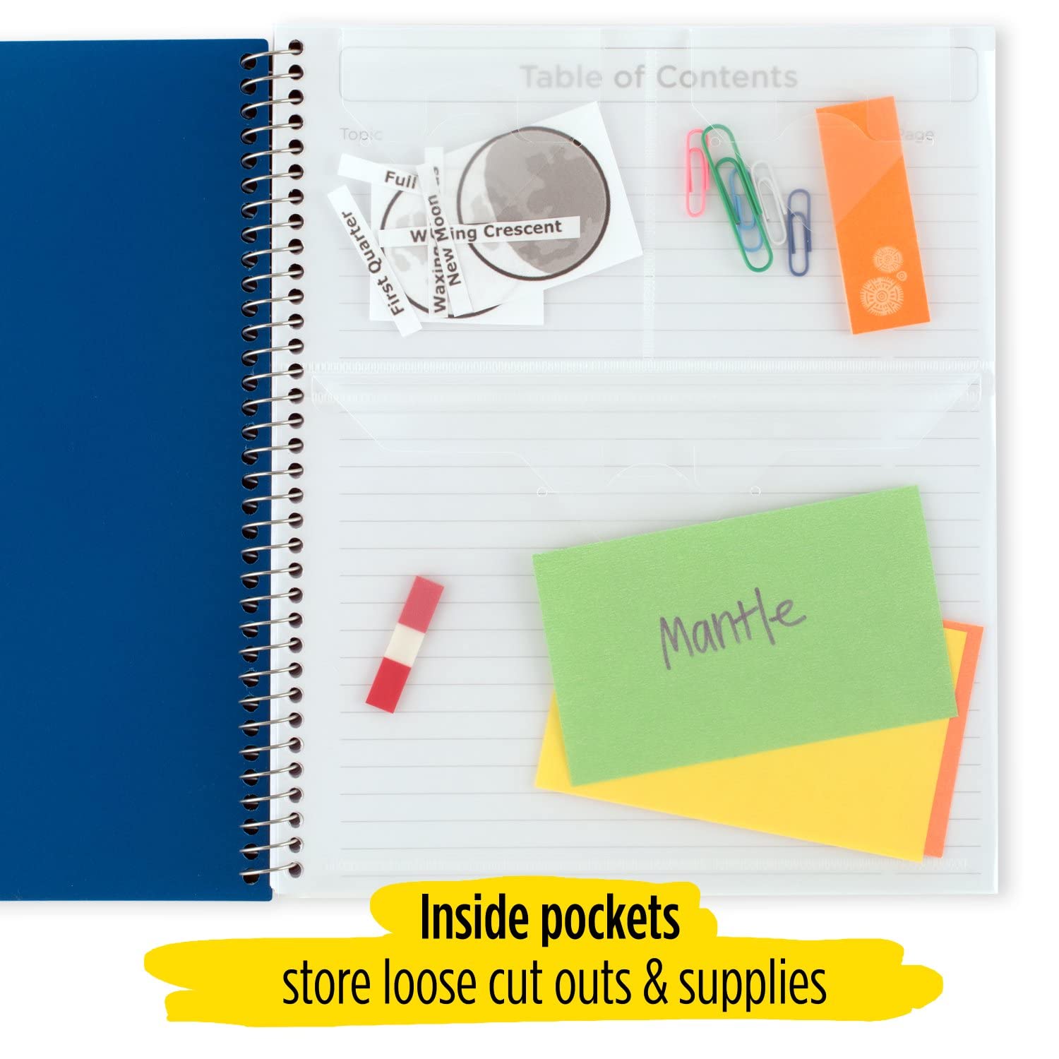 Five Star Interaktive Notizbücher, Spiralbindung, 3 Stück, 1 Stück, breites liniertes Papier, 27,9 x 21,6 cm, 100 Blatt, verschiedene Farben (920002-ECM)