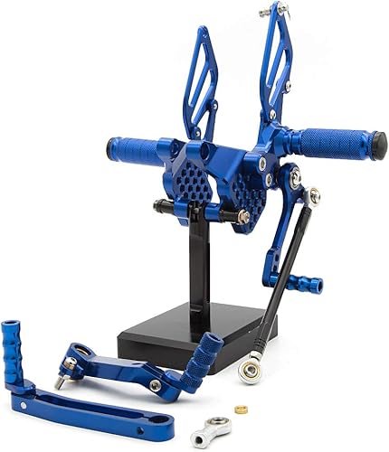 Miniatura 12 de FXCNC Juego de estriberas para motocicleta CNC Billet, reposapiés trasero totalmente ajustables, compatibles con 749 999 748 916 996 998 Negro