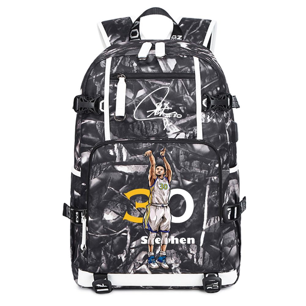 Ansigeren Basketball Player 30 Multifunction Backpack Travel Student Backpack Fans Bookbag For Men Women (3)