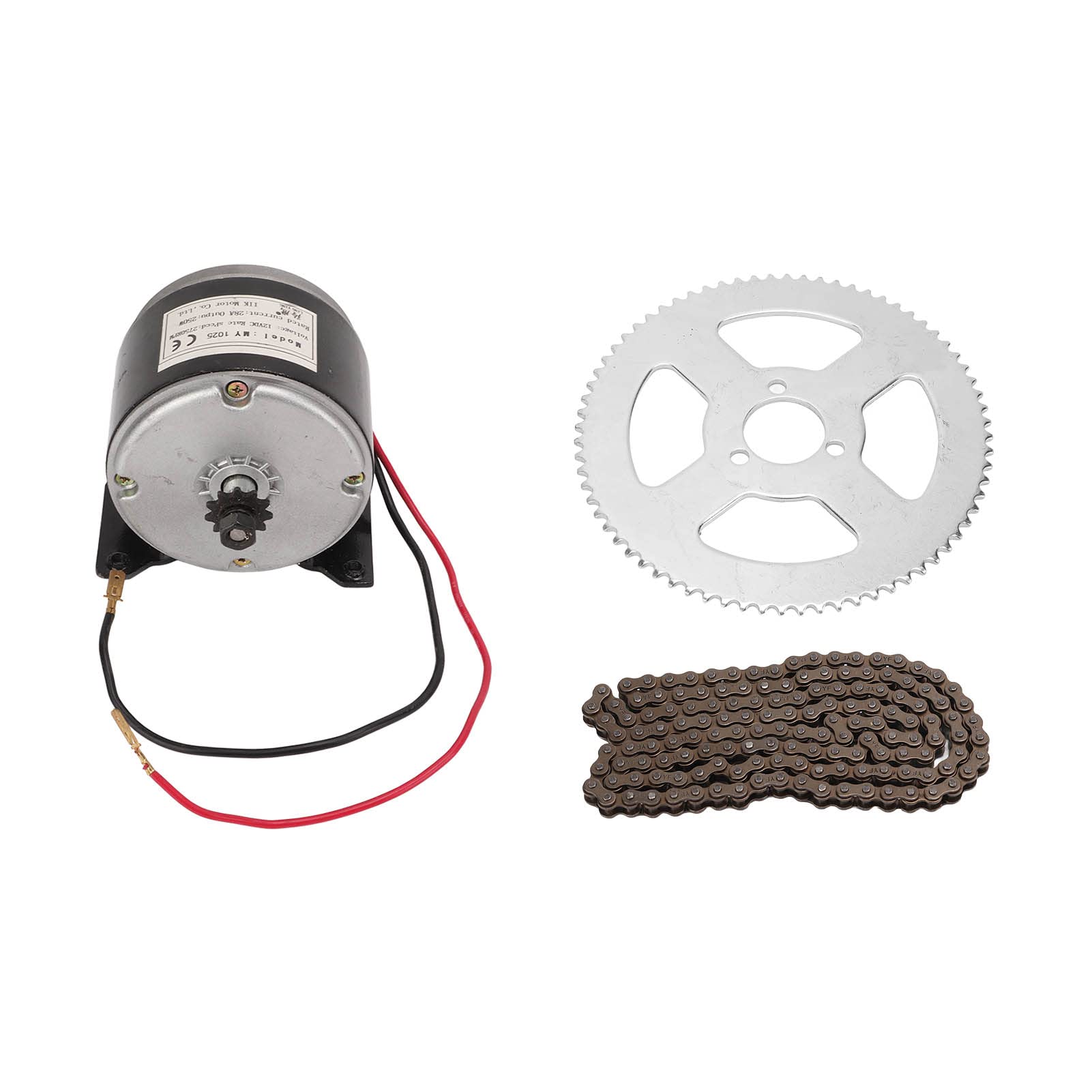 KIMISS Silnik elektryczny 12V 250W do roweru, szybki silnik przekładniowy 2750 RPM z kontrolerem dla motocykla i hulajnogi