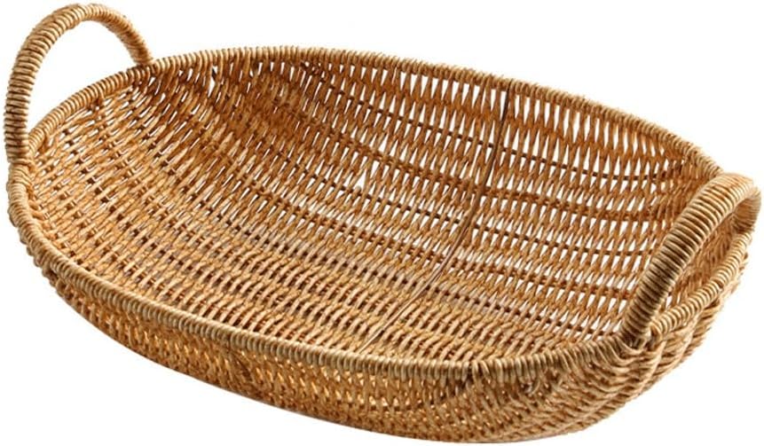 Fruit Plate Creative Weaving Living Room Decoration Storage Basket Bread Basket Home Fruit Basket(E)