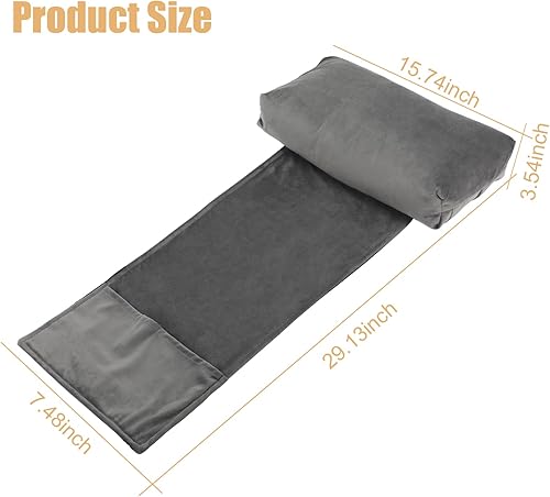 Miniatura 7 de Almohada cervical para reclinables, reposacabezas ajustable para sillones, cojín de terciopelo antideslizante para soporte de cuello y alivio del